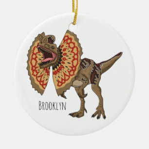 Dilophosaurus-Cartoon Keramik Ornament