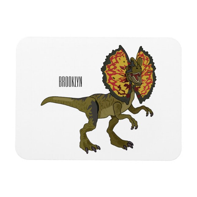 Dilophosaurus-Cartoon Magnet (Horizontal)