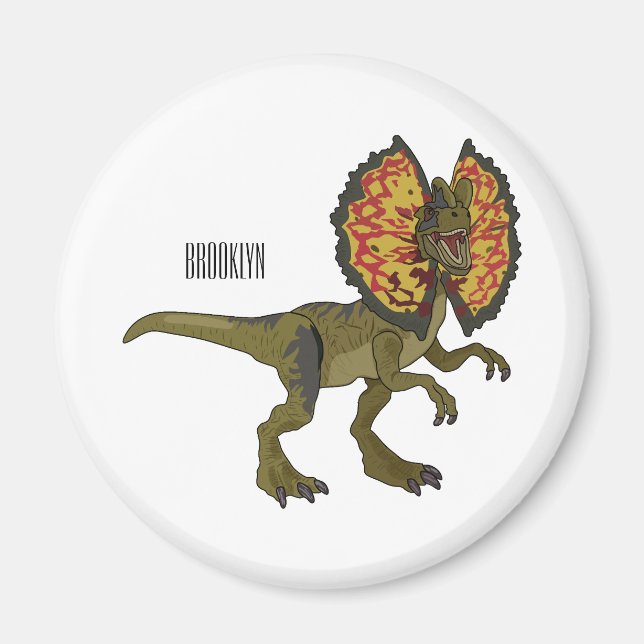 Dilophosaurus-Cartoon Magnet (Vorne)