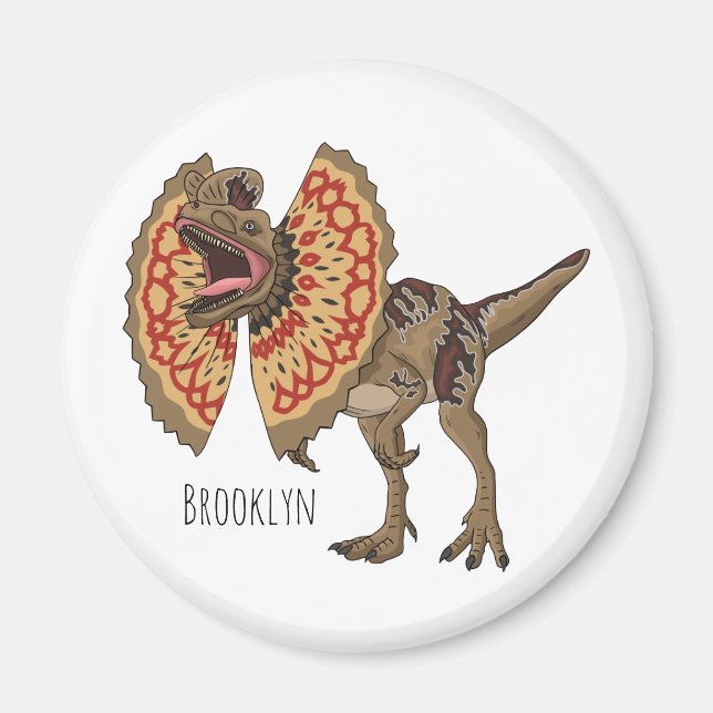 Dilophosaurus-Cartoon Magnet (Vorne)