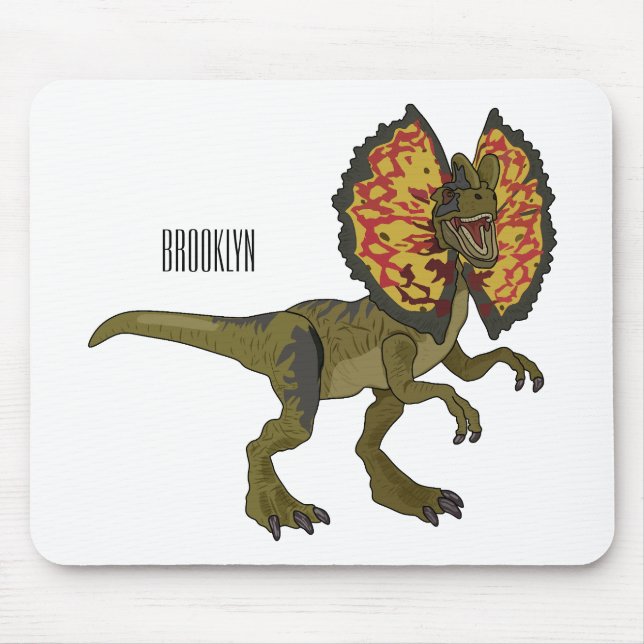 Dilophosaurus-Cartoon Mousepad (Vorne)