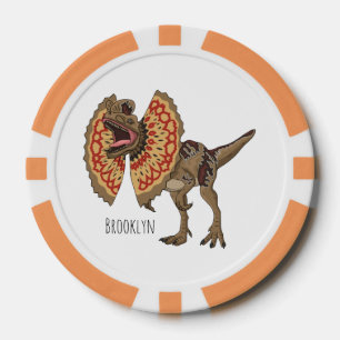Dilophosaurus-Cartoon Pokerchips