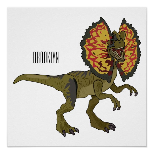 Dilophosaurus-Cartoon Poster (Vorderseite)