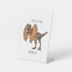 Dilophosaurus-Cartoon Sockelschild