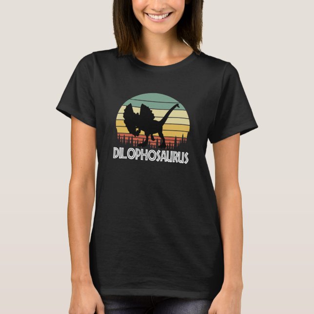 Dilophosaurus Geschenk für Dinosaurier-Liebhaber T-Shirt (Vorderseite)