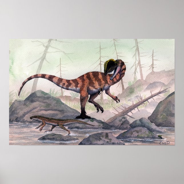 Dilophosaurus Print Poster (Vorne)