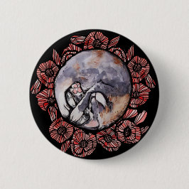 Dilute Calico Kitty Cat Red Poppy Blume Cats Button