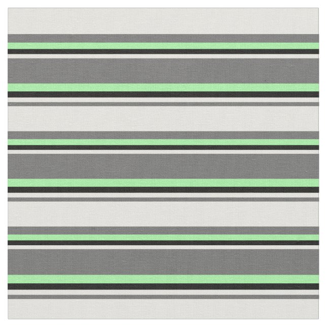 Dim Grau, Hellgelb, Schwarz und Grün Muster Stoff (Nahaufnahme)