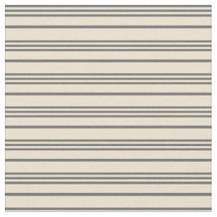 Dim Gray and Beige Lined/Strickmuster Stoff