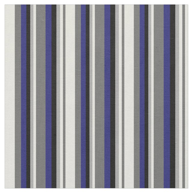 Dim Gray, Beige, Dunkelgrau, Schwarz & Midnight Bl Stoff (Nahaufnahme)