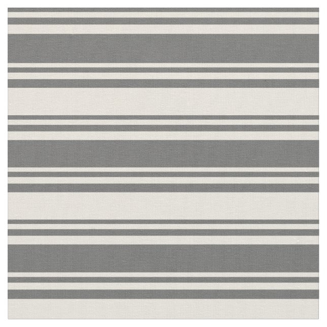 Dim Gray & Beige Farbmuster Stoff (Nahaufnahme)