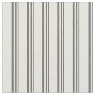 Dim Gray & Beige Streifen/Linke Muster Stoff