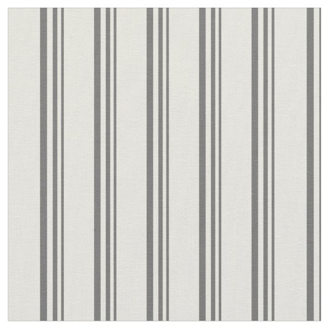 Dim Gray & Beige Streifen/Linke Muster Stoff (Nahaufnahme)