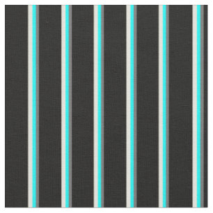 Dim Gray, Cyan, Beige und Schwarz Farbstreifen Stoff