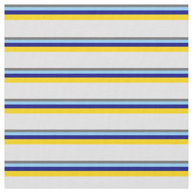 Dim Gray, Light Sky Blue, Blue, Yellow & Lavender Stoff (Nahaufnahme)