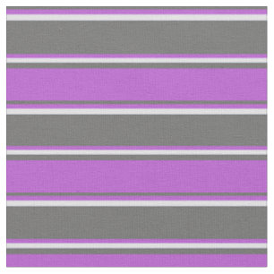 Dim Gray, Orchid & Lavender Colored Stripes Stoff