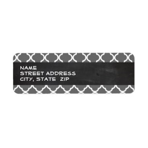 Dim Gray Quatrefoil; Chalkboard-Look