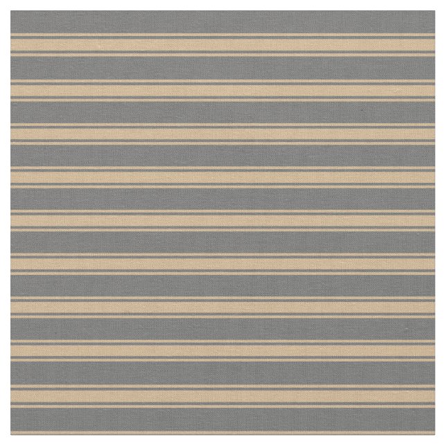 Dim Gray & Tan Colored Lines Muster Stoff (Nahaufnahme)