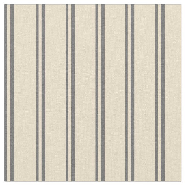 Dim Gray & Tan Farblinke/Streifenmuster Stoff (Nahaufnahme)