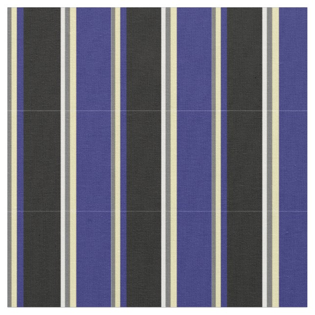 Dim Gray, Tan, Midnight Blue, Black and White Stoff (Nahaufnahme)