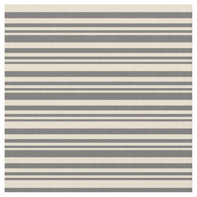 Dim Gray und Beige Streifen Muster Stoff (Nahaufnahme)