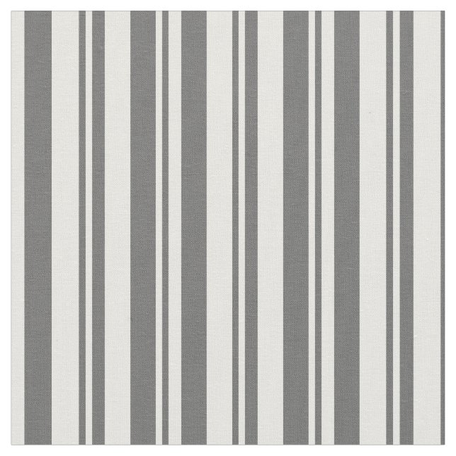 Dim Gray und Minze Creme farbige Linien Stoff (Nahaufnahme)