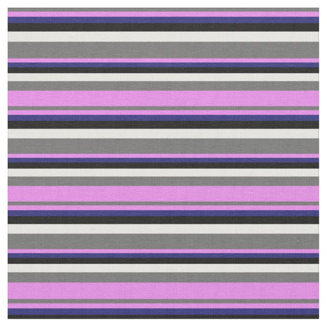Dim Gray, Violet, Midnight Blue, Black and White Stoff (Nahaufnahme)