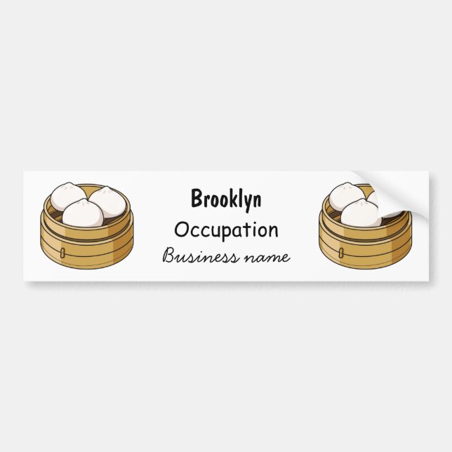 Dim sum Cartoon Illustration Autoaufkleber (Vorne)