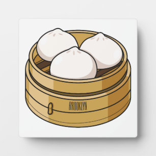 Dim sum Cartoon Illustration Fotoplatte