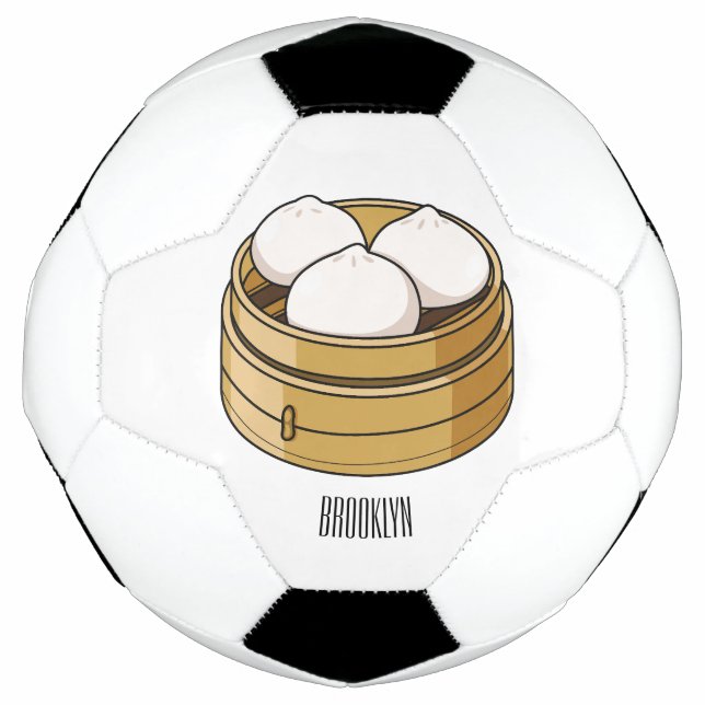 Dim sum Cartoon Illustration Fußball (Vorderseite)