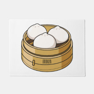 Dim sum Cartoon Illustration Fußmatte
