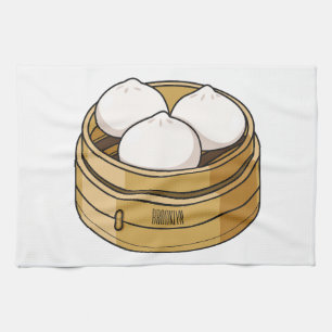 Dim sum Cartoon Illustration Geschirrtuch