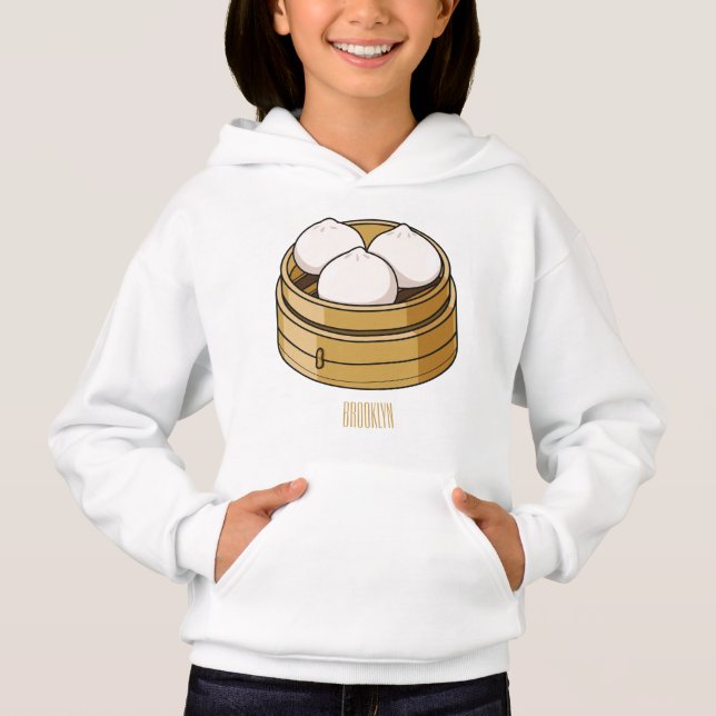 Dim sum Cartoon Illustration Hoodie (Vorderseite)