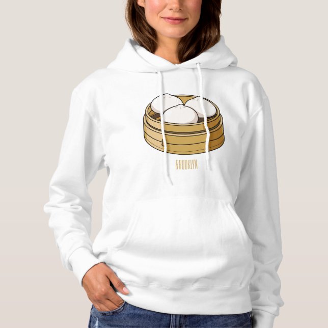 Dim sum Cartoon Illustration Hoodie (Vorderseite)