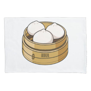 Dim sum Cartoon Illustration Kissenbezug