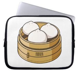 Dim sum Cartoon Illustration Laptopschutzhülle