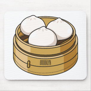 Dim sum Cartoon Illustration Mousepad