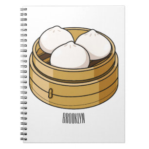 Dim sum Cartoon Illustration Notizblock