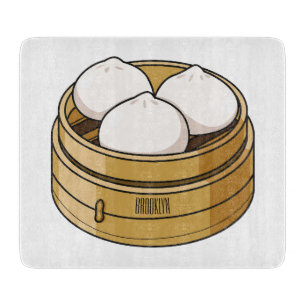 Dim sum Cartoon Illustration Schneidebrett
