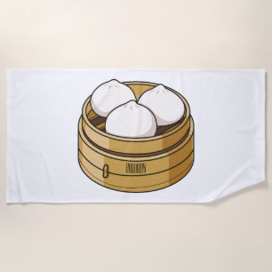 Dim sum Cartoon Illustration Strandtuch