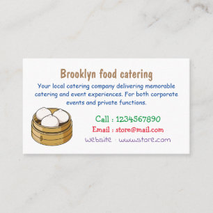 Dim sum Cartoon Illustration Visitenkarte