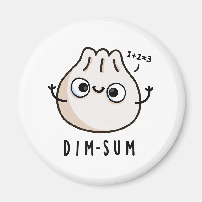 Dim-sum Funny Dimsum Math Pun Magnet (Vorne)