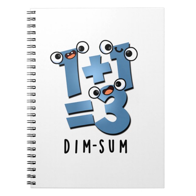 Dim Sum Funny Mathematics Food Pun Notizblock (Vorderseite)