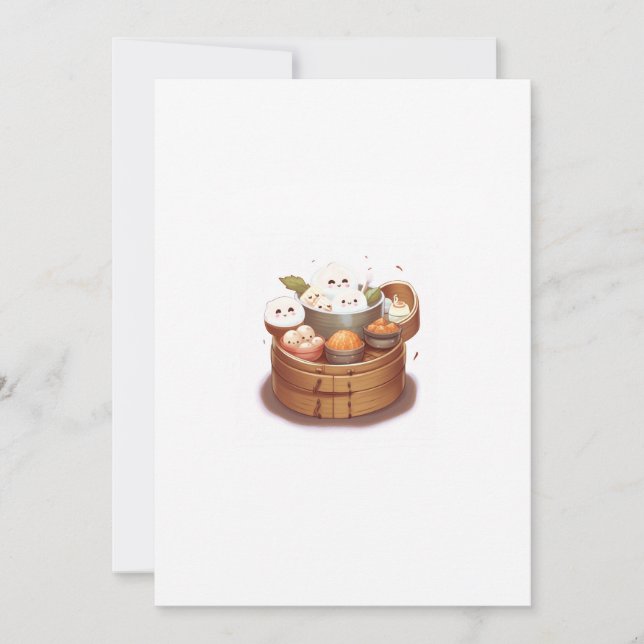 Dim Sum, Lebensmittelthema Einladung (Vorderseite)