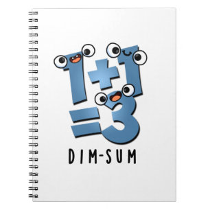 Dim Sum Lustiger Mathematik Essen Wortspiel Notizblock