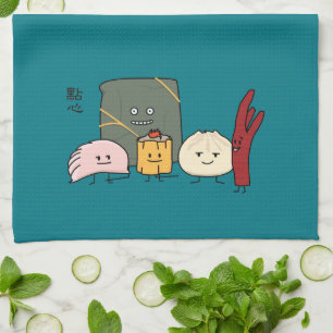 Dim Sum-Schweinefleisch Bao Shaomai chinesisches Geschirrtuch