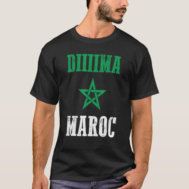 Dima Maroc Maroc Marokko Flagge T-Shirt (Vorderseite)
