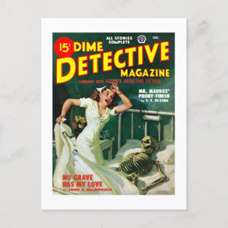 Dime Detective Magazine (Dez, 1948) Postkarte