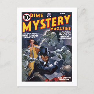 Dime Mystery Magazine (März 1941) Postkarte