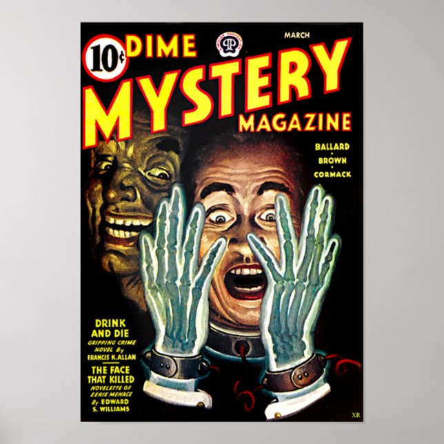 Dime Mystery Novel — Beängstigende Hände Poster (Vorne)